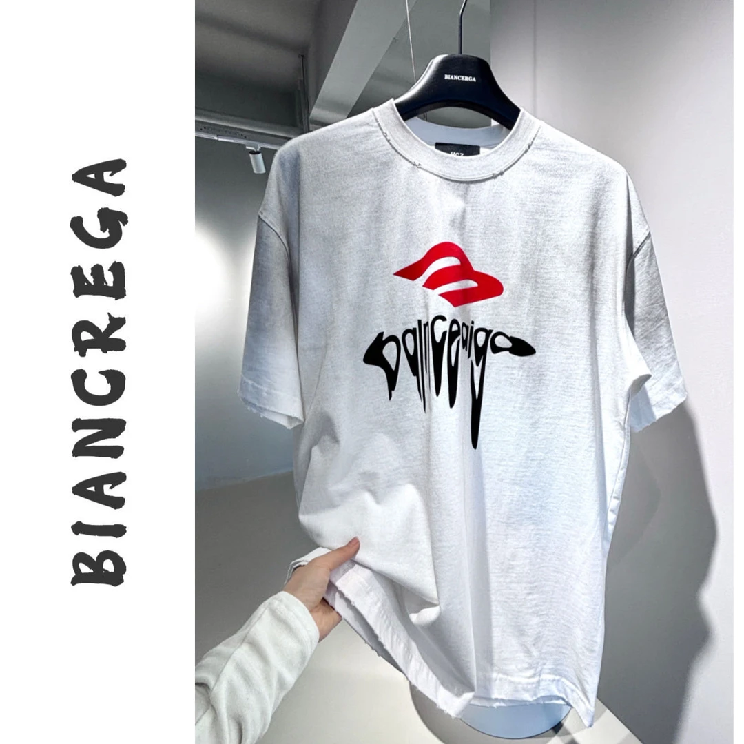 【kk康康】BIANCREGA 巴家 “3m溶解字母”重磅水洗做旧T恤 155