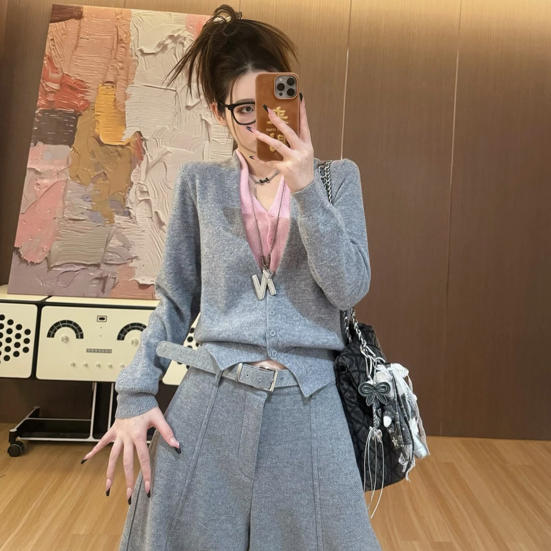 【LLU李】冬季新款厚假两件针织衫打底衫显瘦修身上衣 LLU-18361220