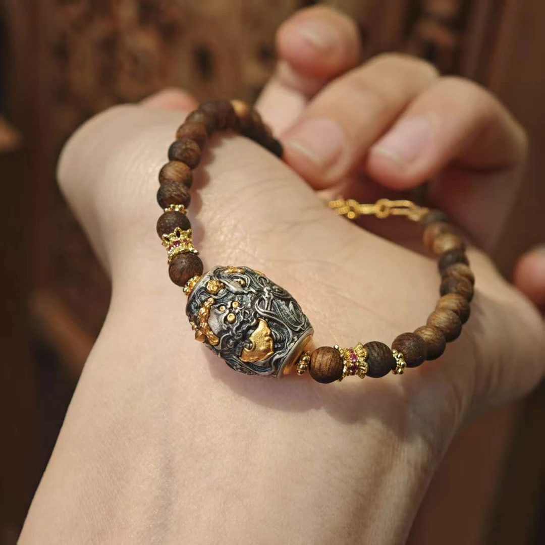 沉香【美萍珠宝】才怙主庇护主沉香手链/多样性发其一