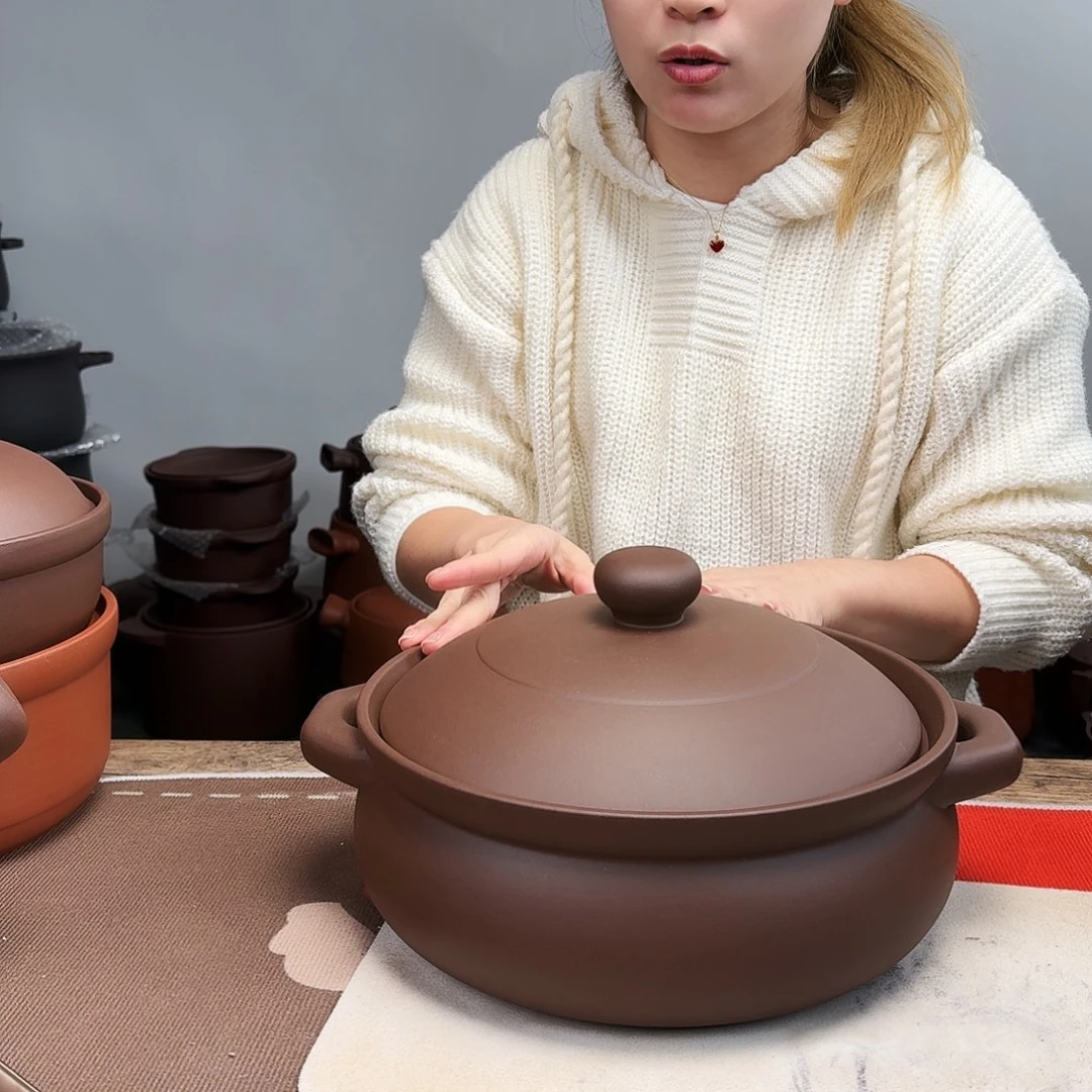 紫砂砂锅4升正品无暇