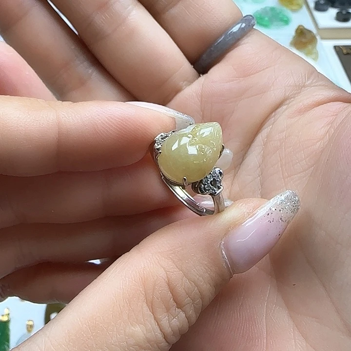 翡翠颈饰未镶嵌貔貅戒指