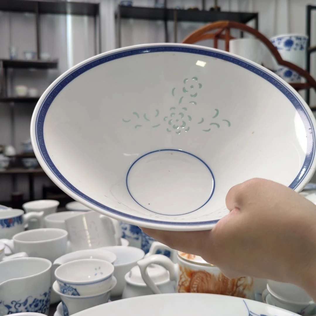 瓷9寸清韵汤碗一个