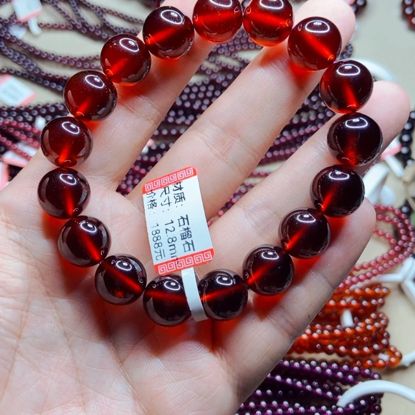 【闪购商品】未镶嵌手链石榴石12.8毫米