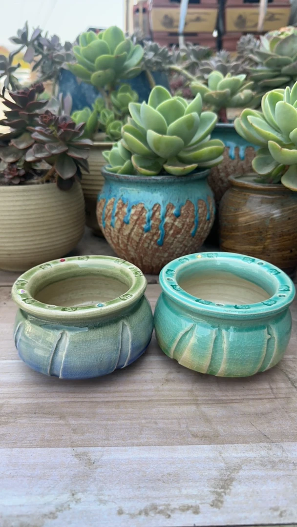 景德镇陶瓷花盆内口9高度8