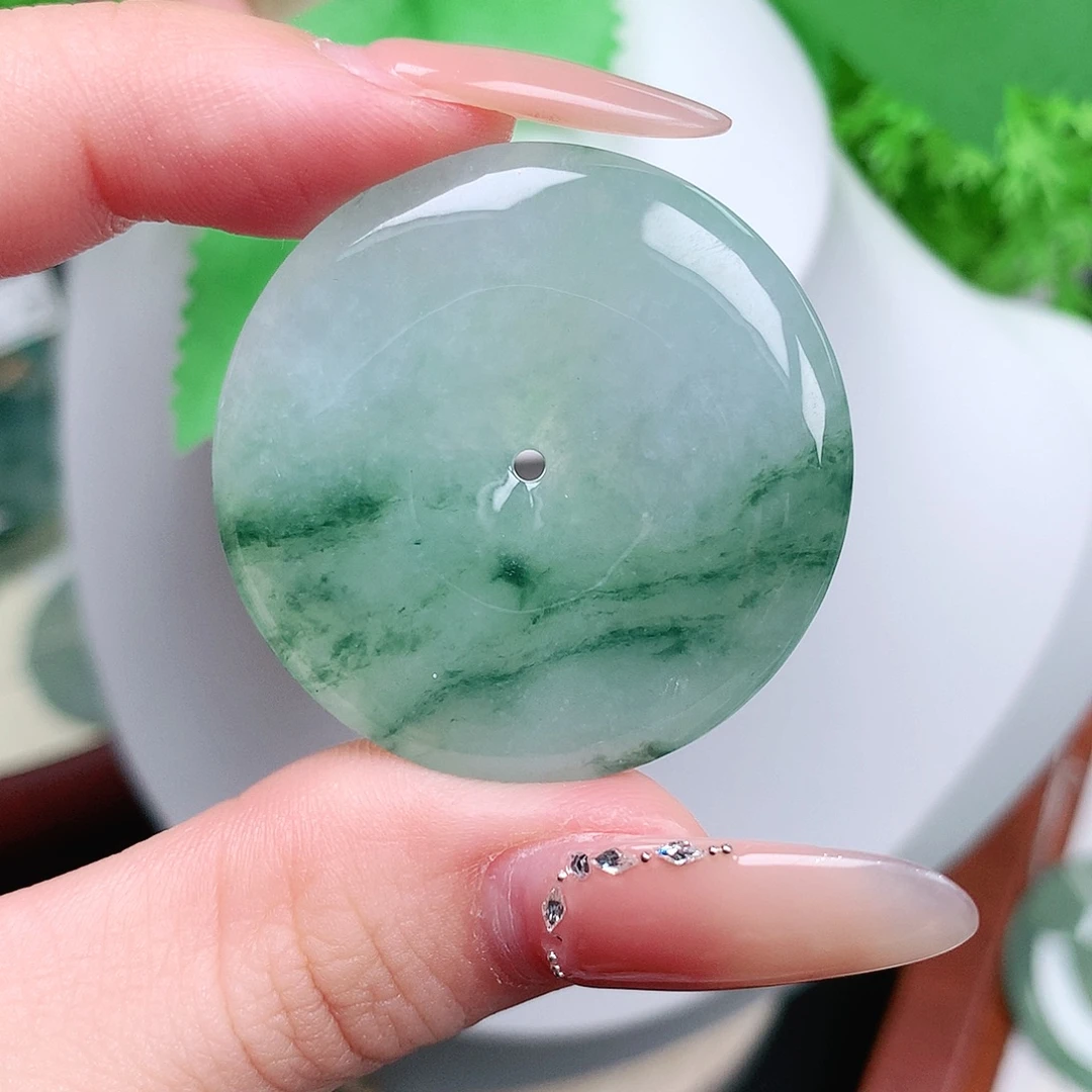 翡翠未镶嵌颈饰平安35.7-5.4