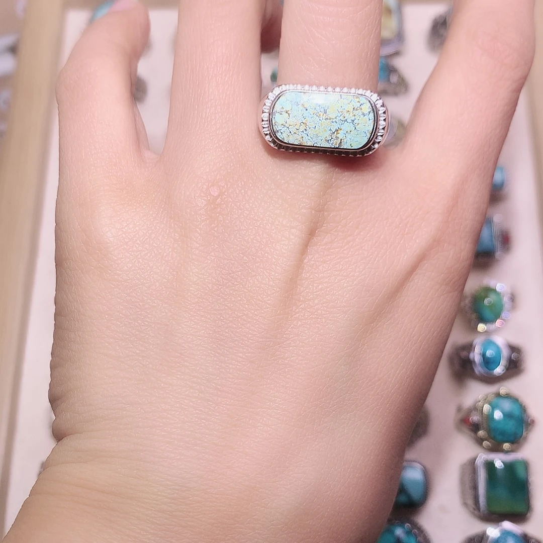 绿松石银S925镶嵌挂件