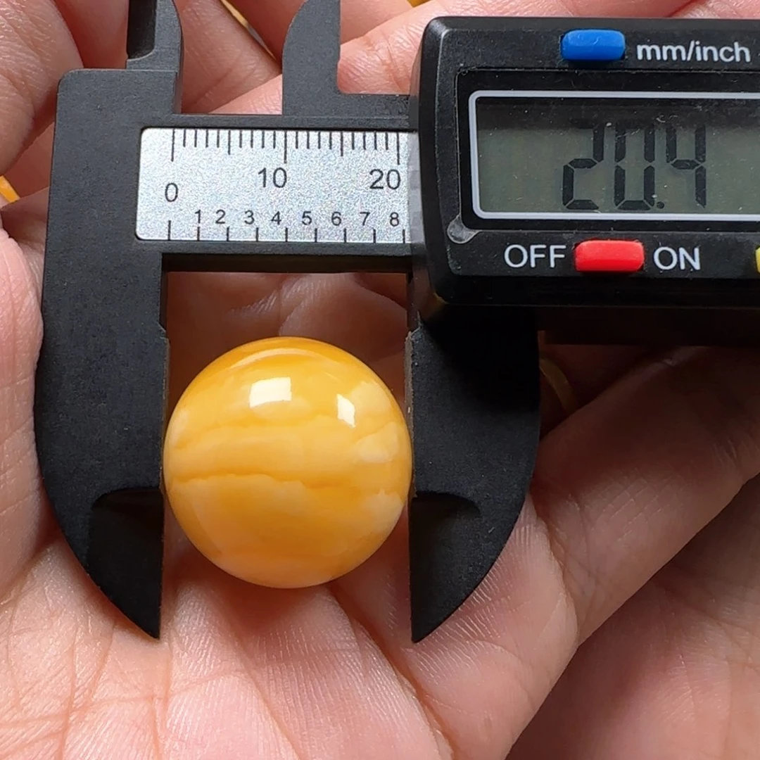 裸石蜜蜡未镶嵌Y20+焦皮奶橘妖花虎皮蜜蜡圆珠5g