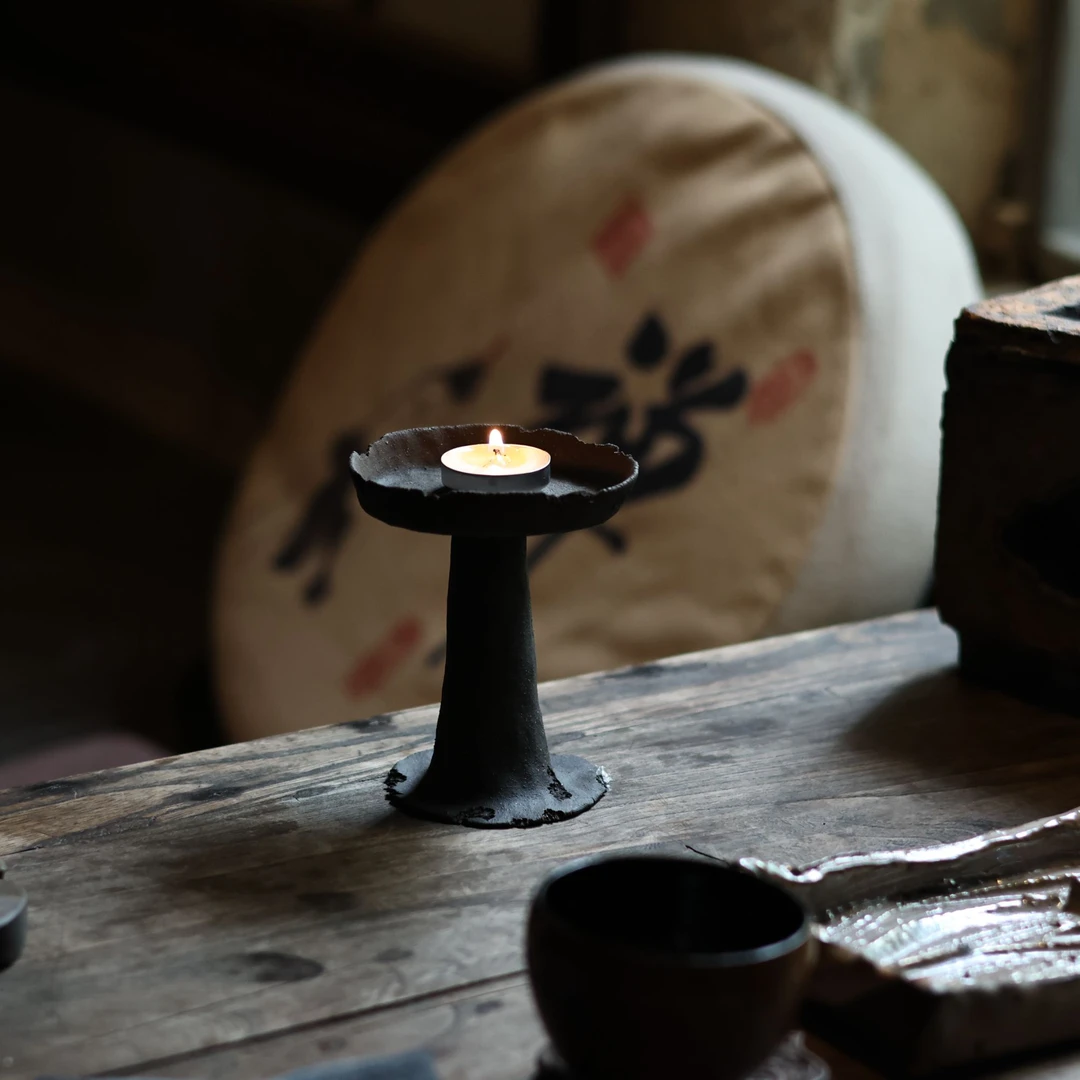 【柿间小院】家人专享*紫砂*烛台*茶周边