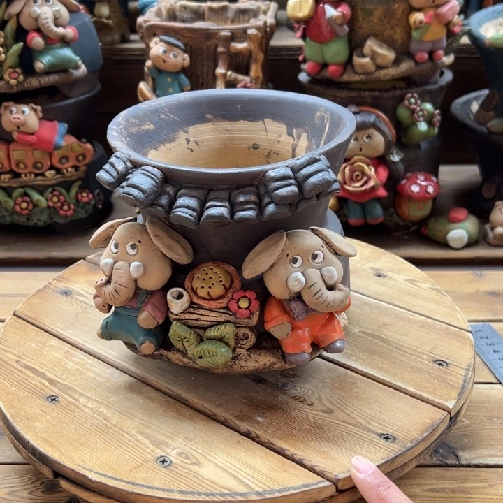 嘻哈多肉花盆百搭