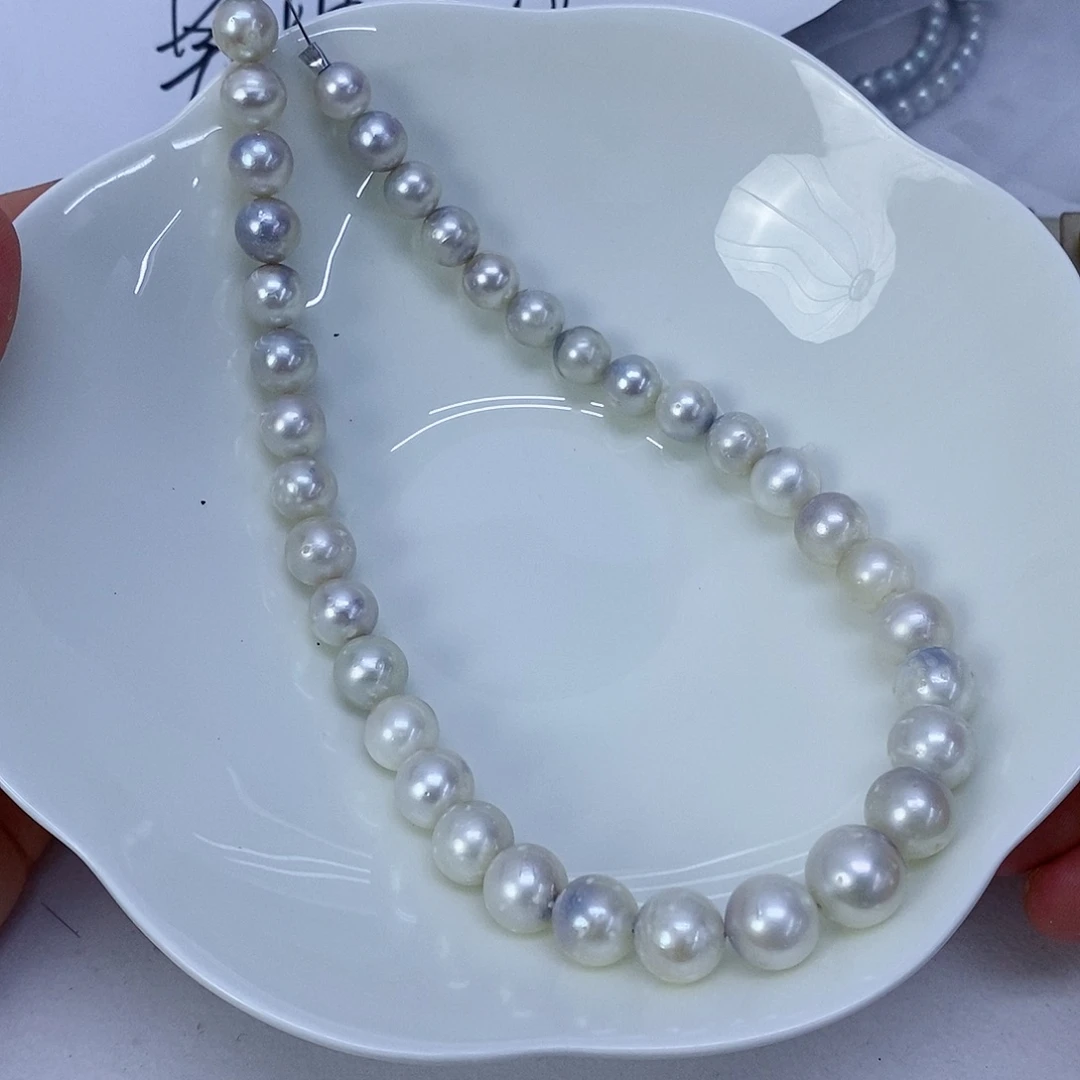 海水珍珠银S925镶嵌颈饰