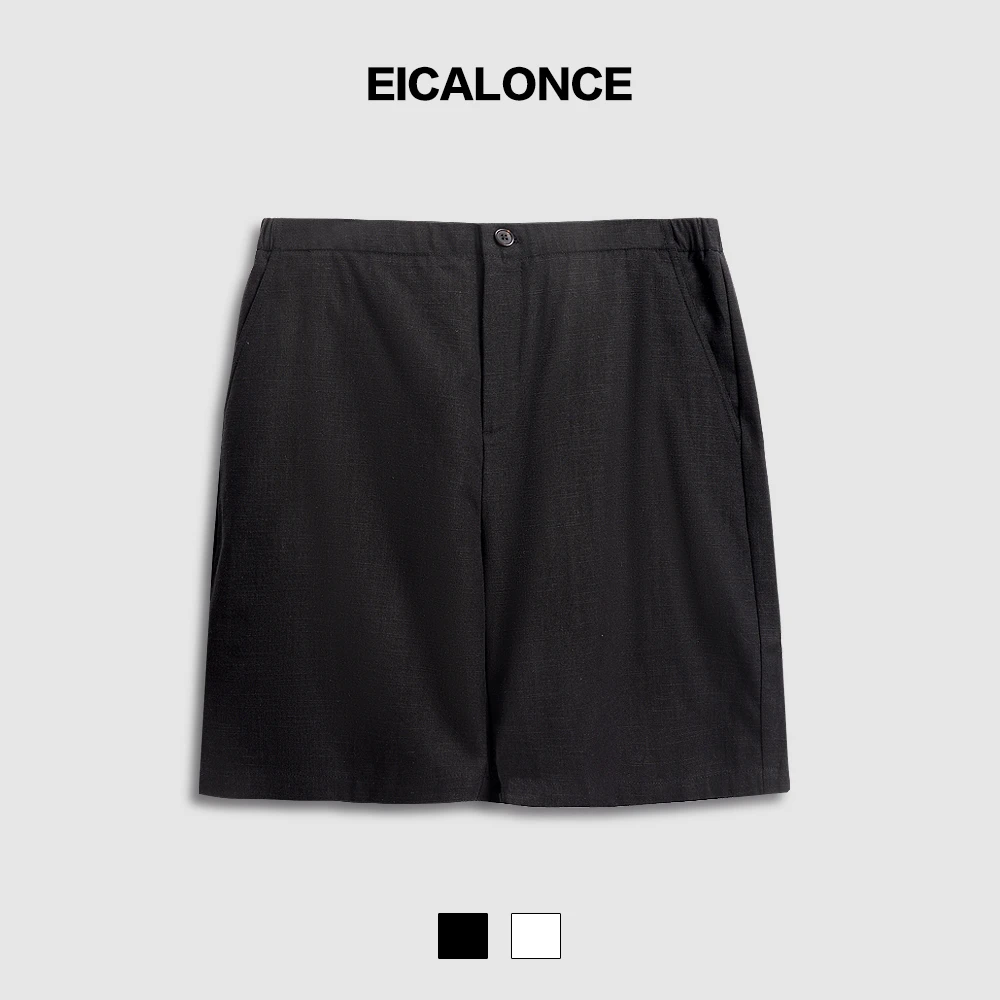 意卡伦萨25夏季高级感男装苎麻轻薄透气休闲百搭五分裤KM-SRX8837