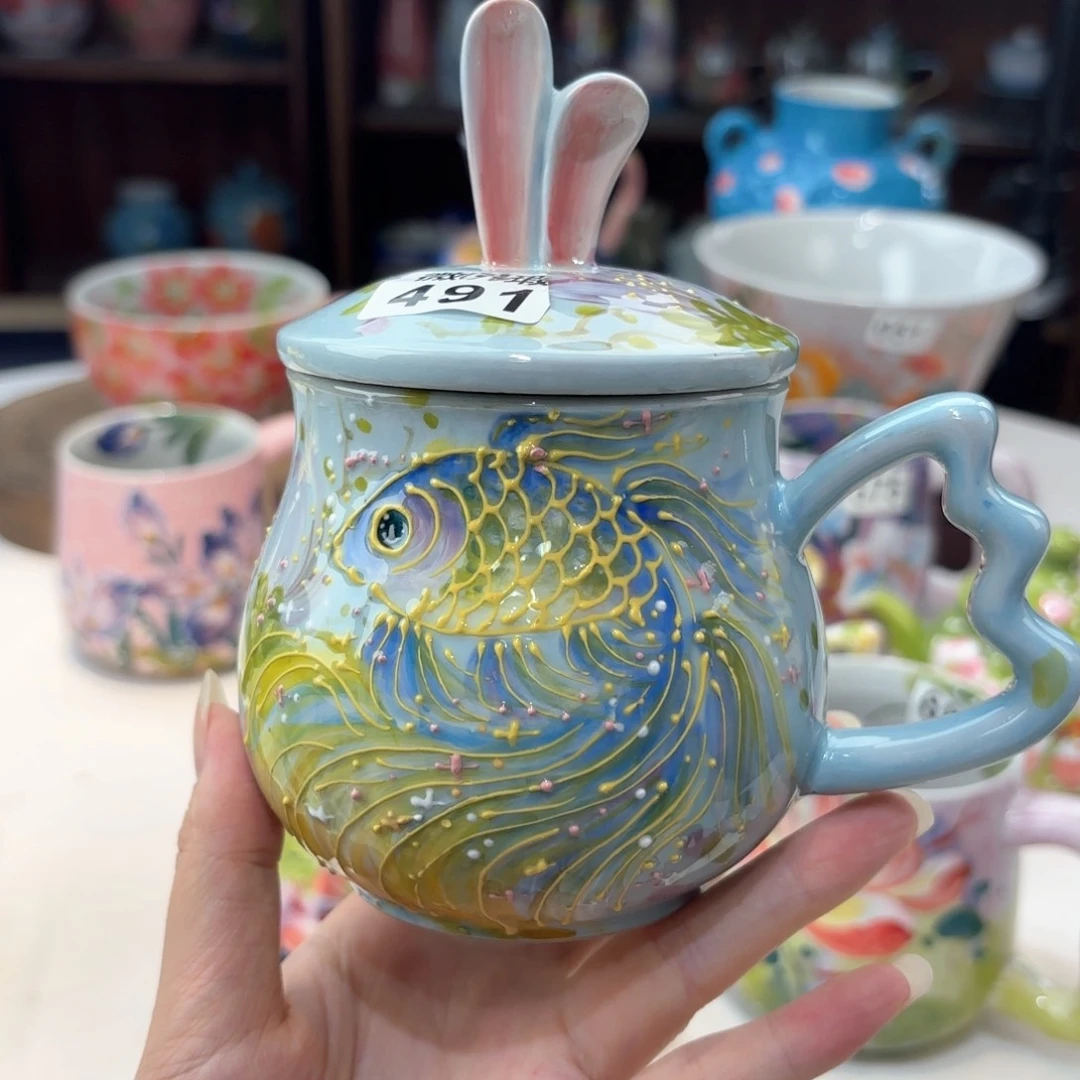 景德镇手绘高温釉下彩陶瓷茶具