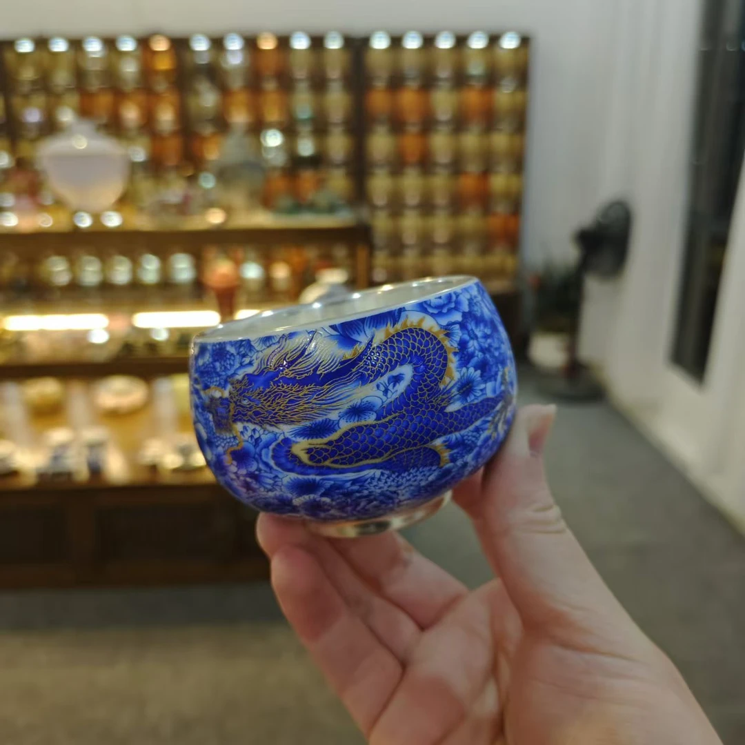青花龙腾天下禅定杯主人杯-2059