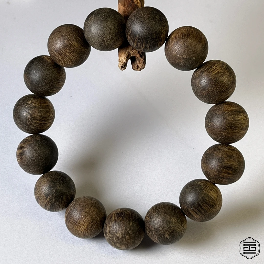 沉香文莱兰花结沉香手串15mm单圈手串极品 5459