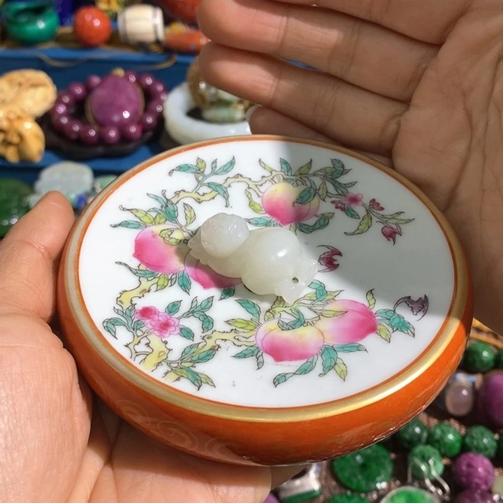 瓷片今*心精美非常漂亮大器