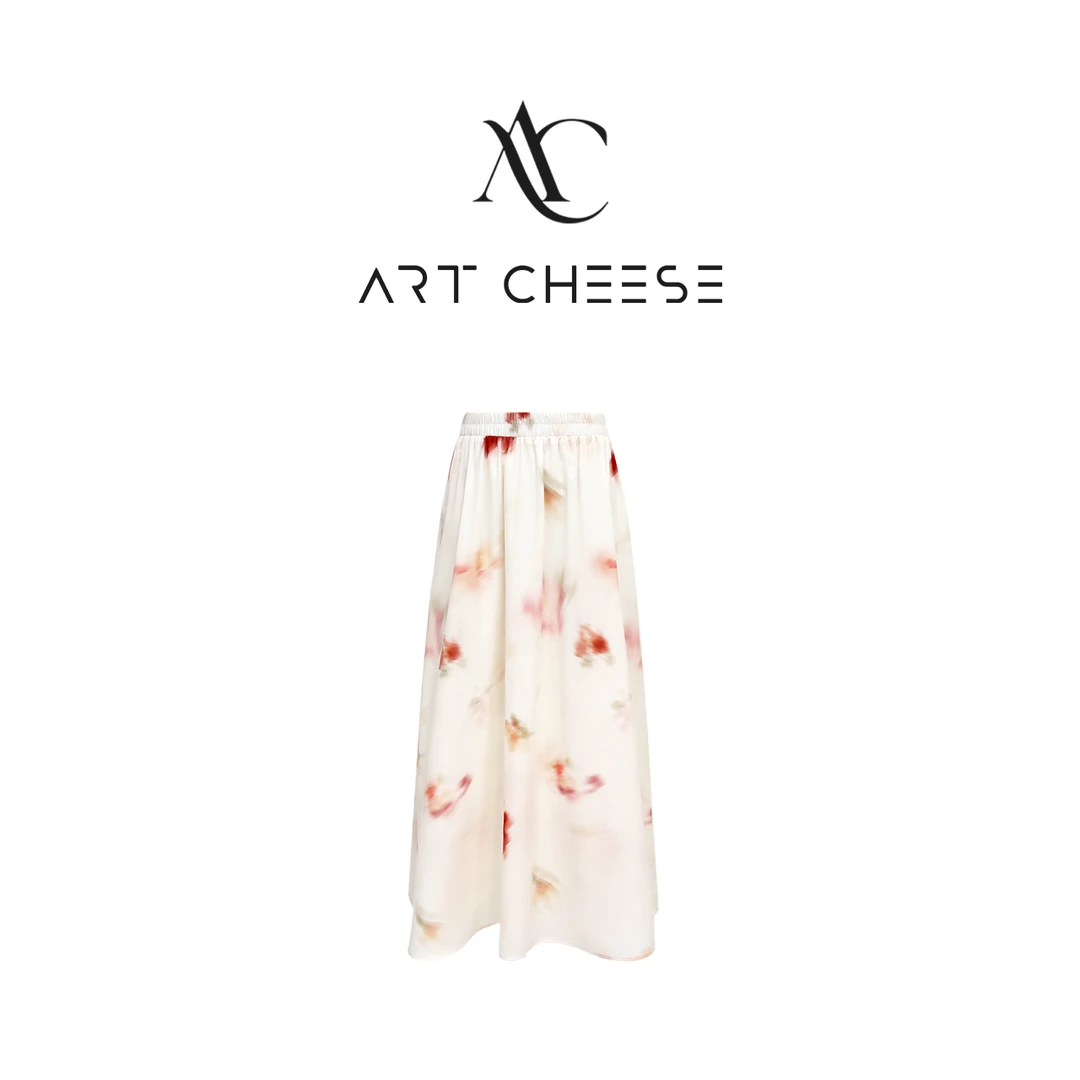 【芝士Cheese】乐果缤纷 夏季松紧腰花色设计百搭气质小众半身裙