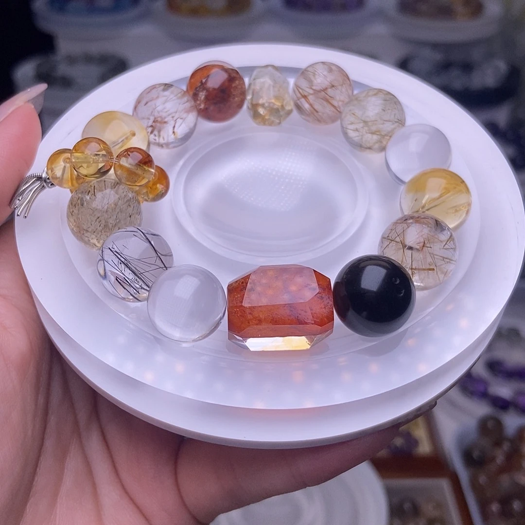 水晶手链未镶嵌?**太