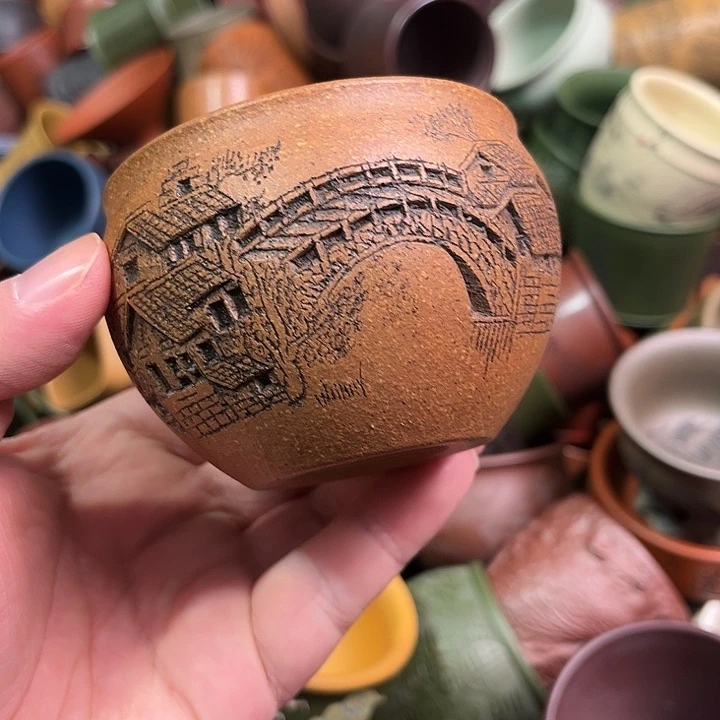 紫砂茶杯全手工紫砂主人杯