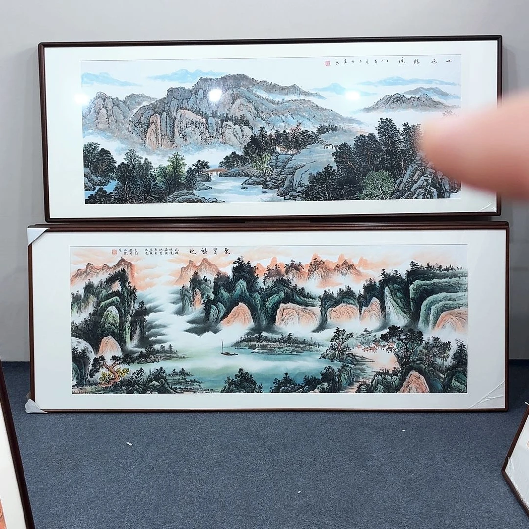 国画手绘作品210×80尺寸