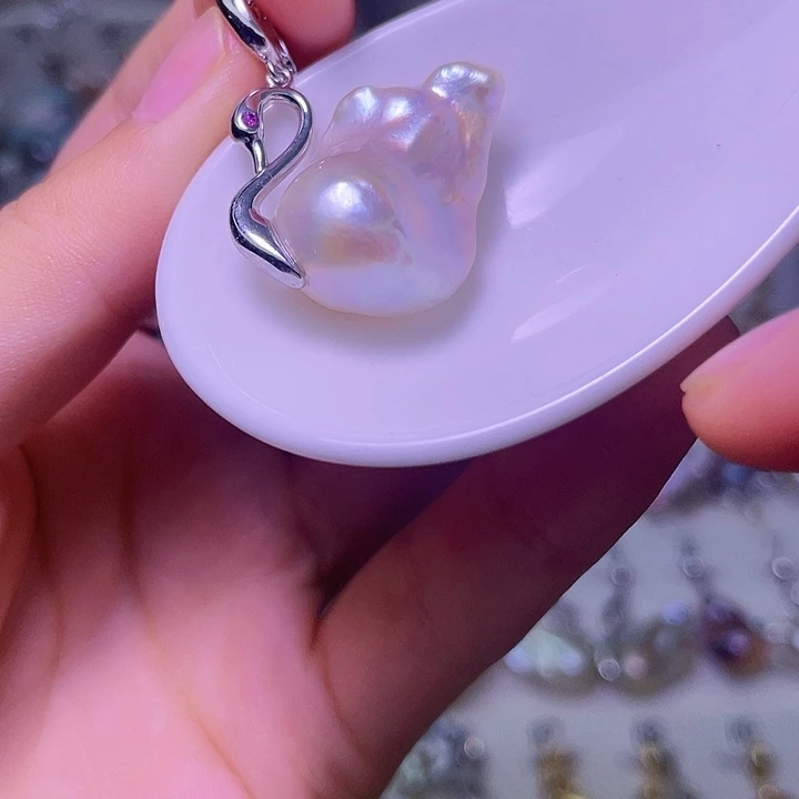 合金颈饰淡水珍珠19