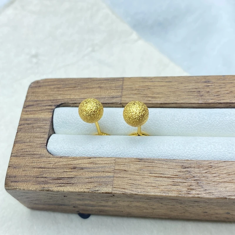 耳饰 耳饰 P0773黄色磨砂球球耳钉多样性发货40500