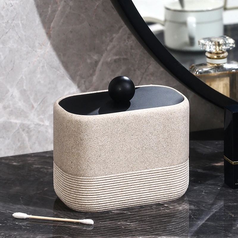 棉签盒牙签筒二合一双格轻奢高级家用高档创意棉花棒牙线棒收纳盒