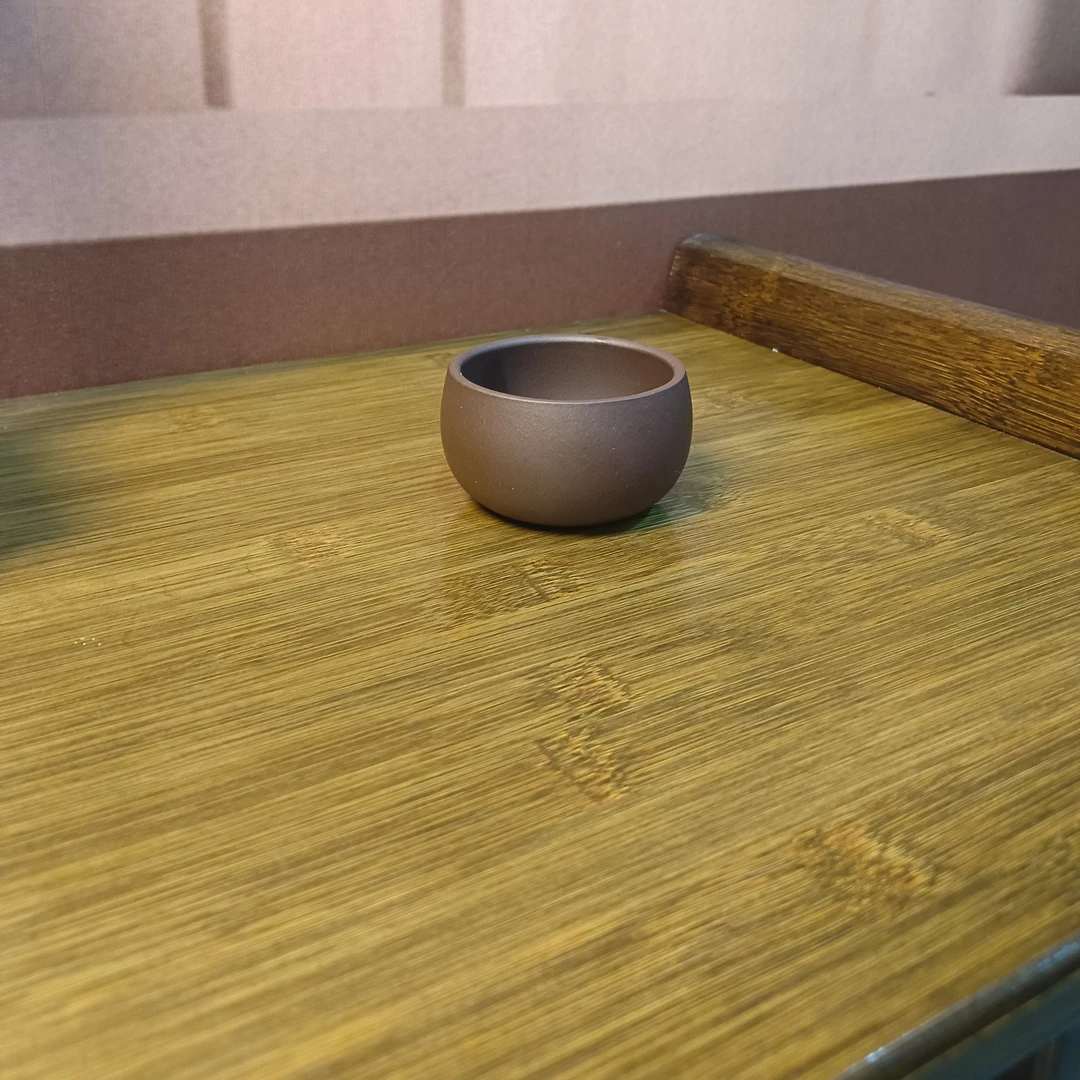 原矿紫泥50cc圆腹紫砂品茗杯手工精美家用功夫茶碗