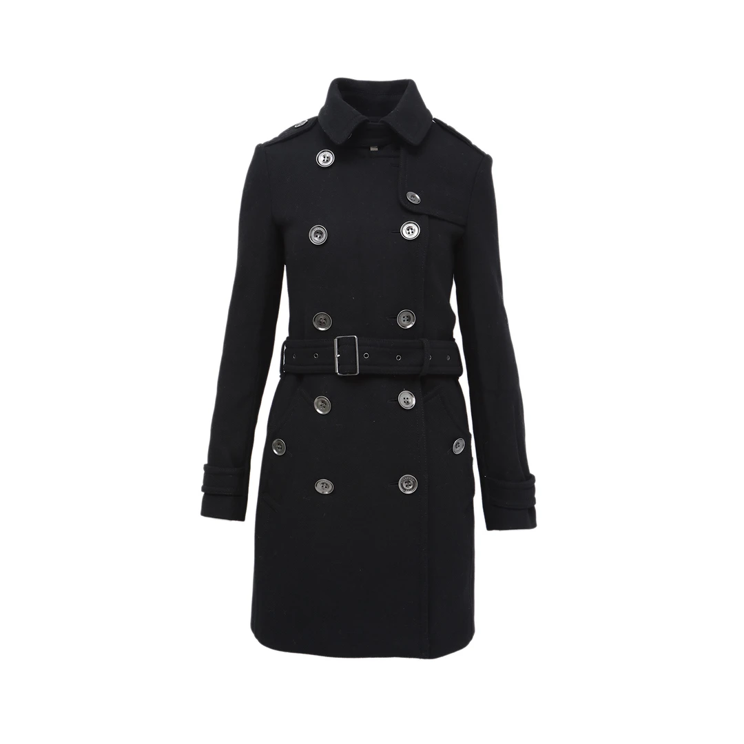 99新 BURBERRY/博柏利 【lulu】黑色 羊毛 大衣 /P254215044