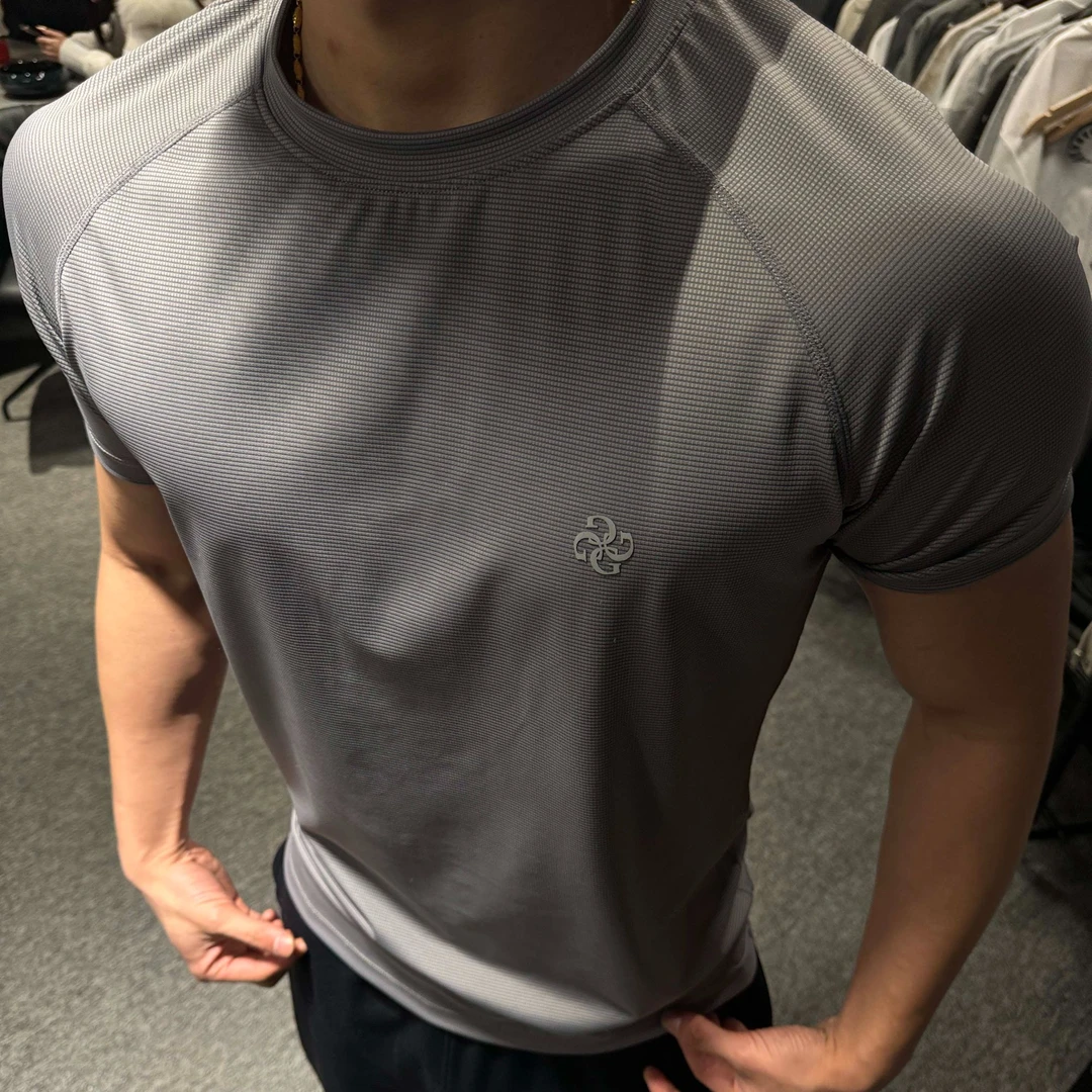 GTAL美式训练短袖四针六线修身弹力运动健身透气凉感显壮速干T恤