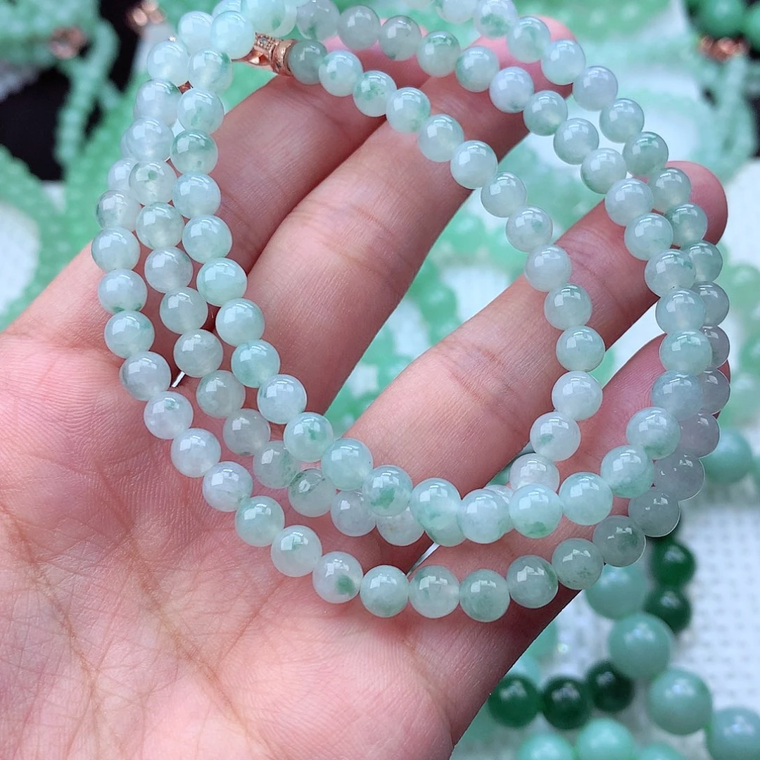 翡翠未镶嵌毛衣链卡5.8