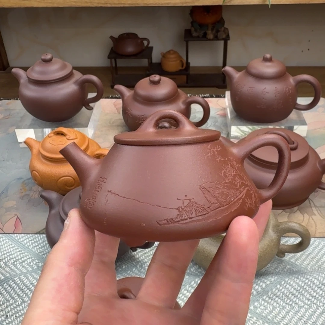 茶壶紫砂微瑕 永瓢 紫泥 130cc