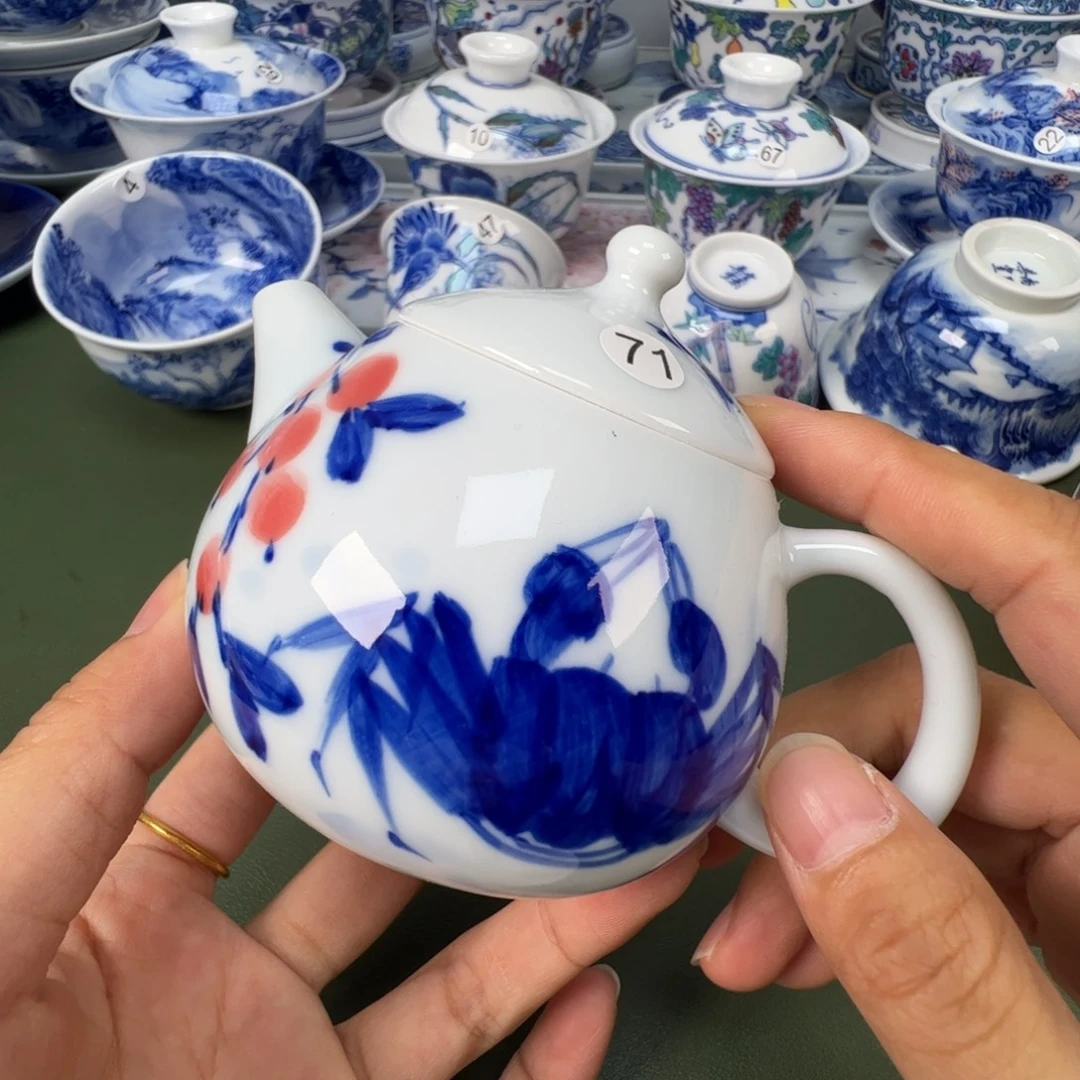 景德镇纯手工纯手绘茶具木木71