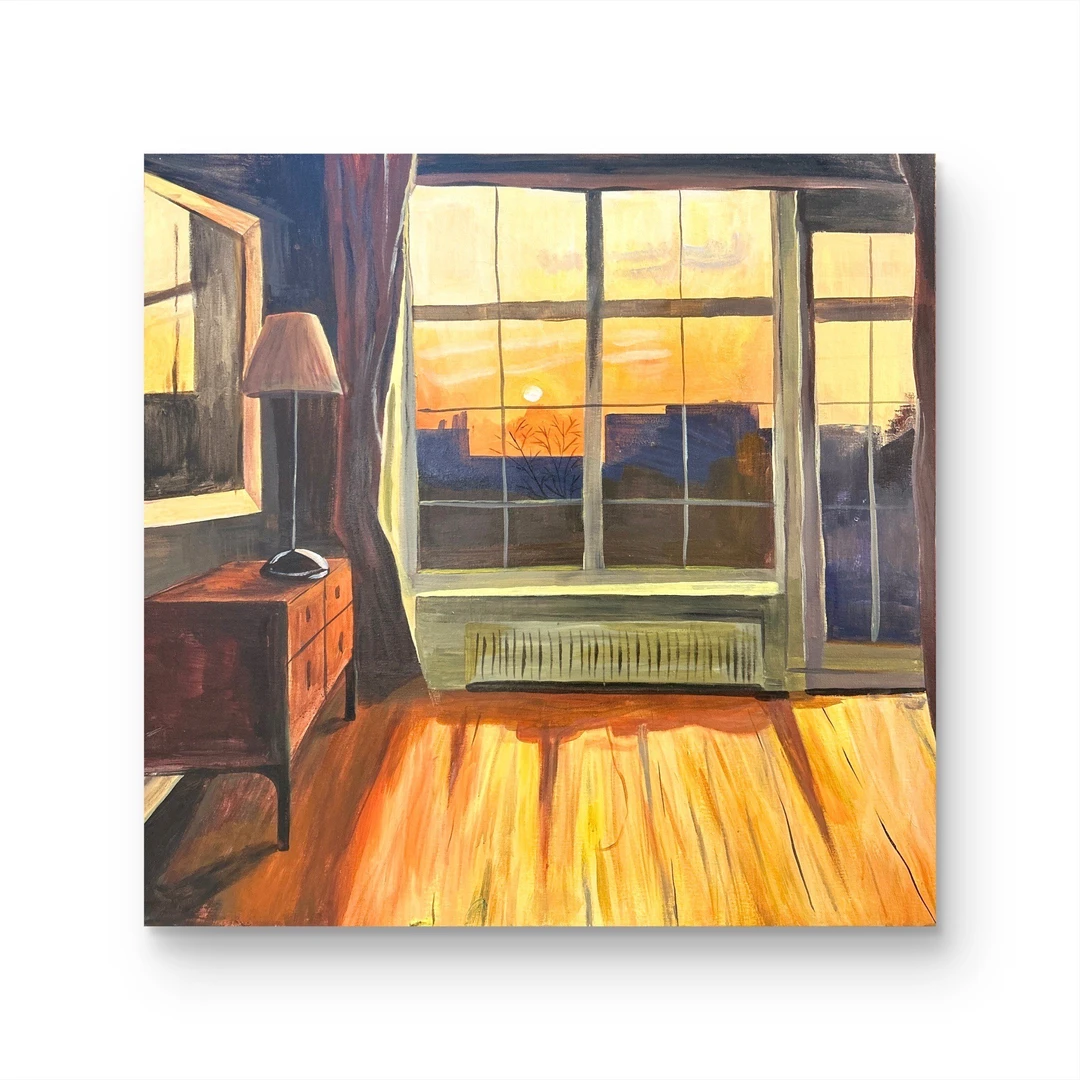 【北平暖冬】原创  “90*90” No.1849  纯手绘装饰画