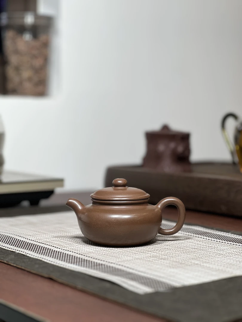 原矿某革老紫泥仿古壶200毫升半手工（瑕疵）宜兴茶具套装紫砂壶239