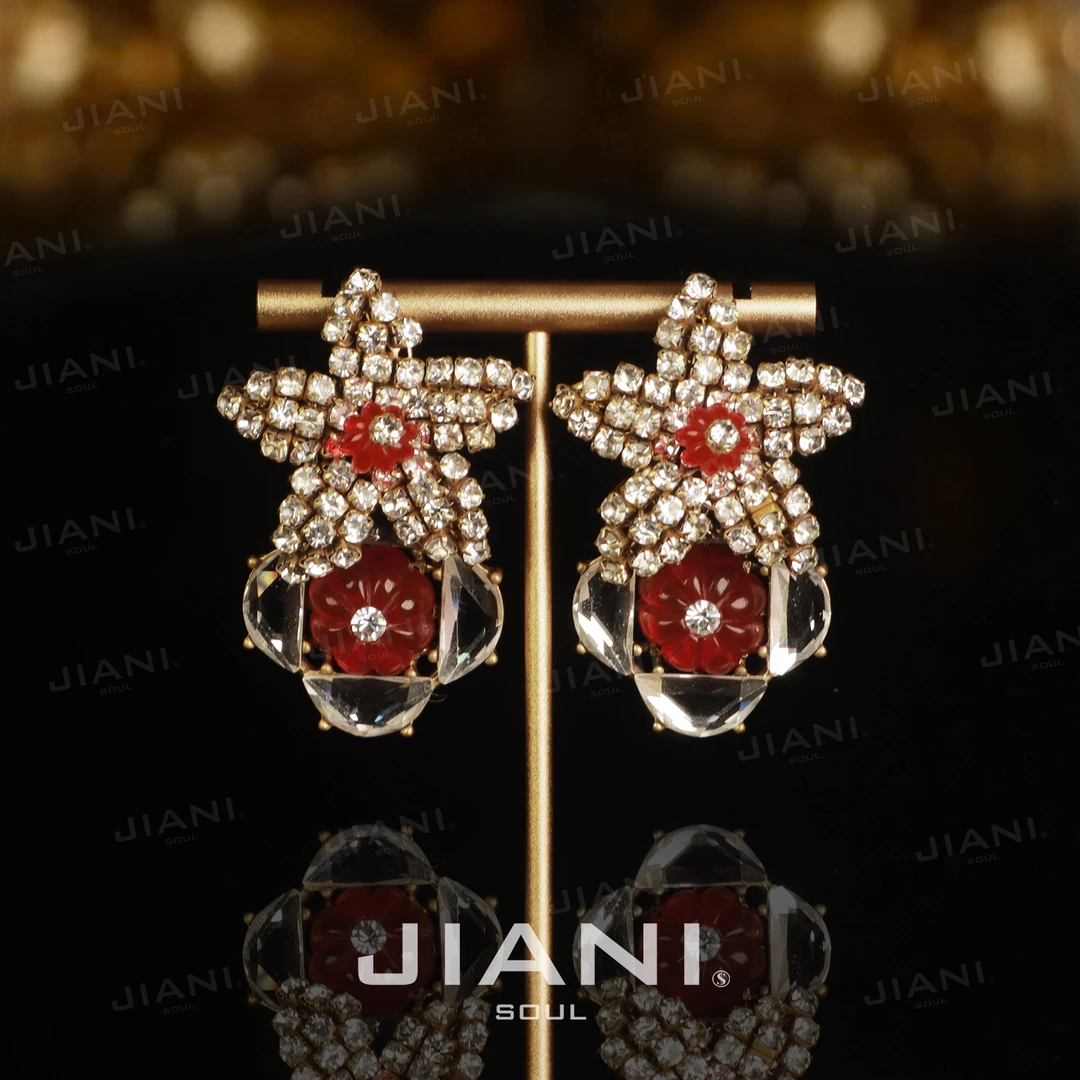 合金耳饰 JIANI【古典油画中的“提香红南瓜花”收藏赏析系列】耳饰