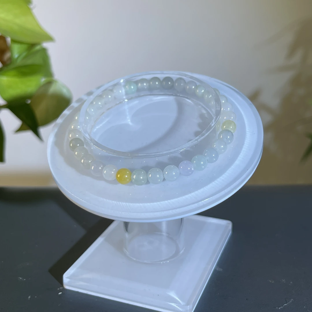 JGB04-214  天然缅甸A货翡翠   翡翠手串