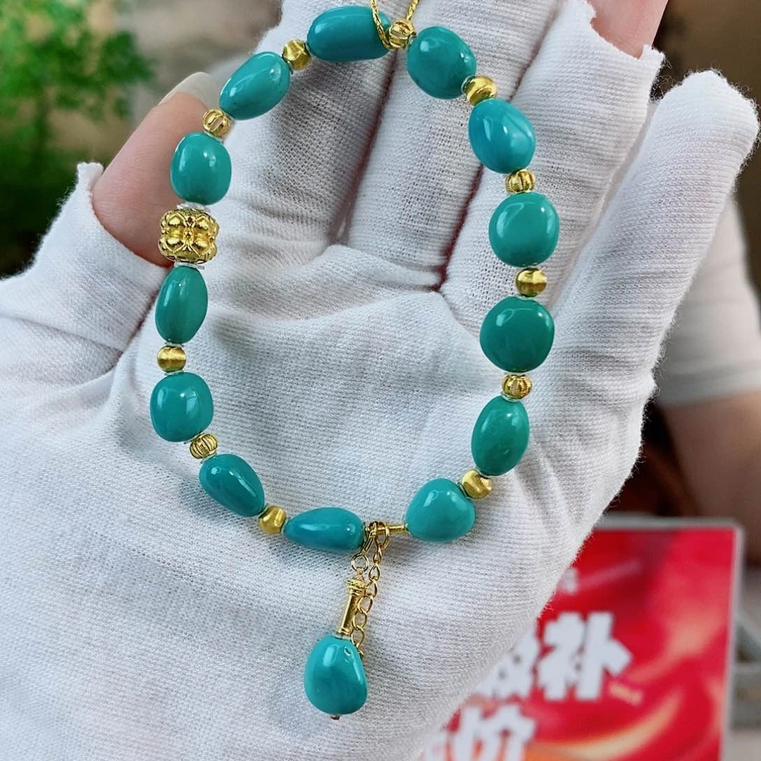 18K金镶嵌绿松石珠宝奇石