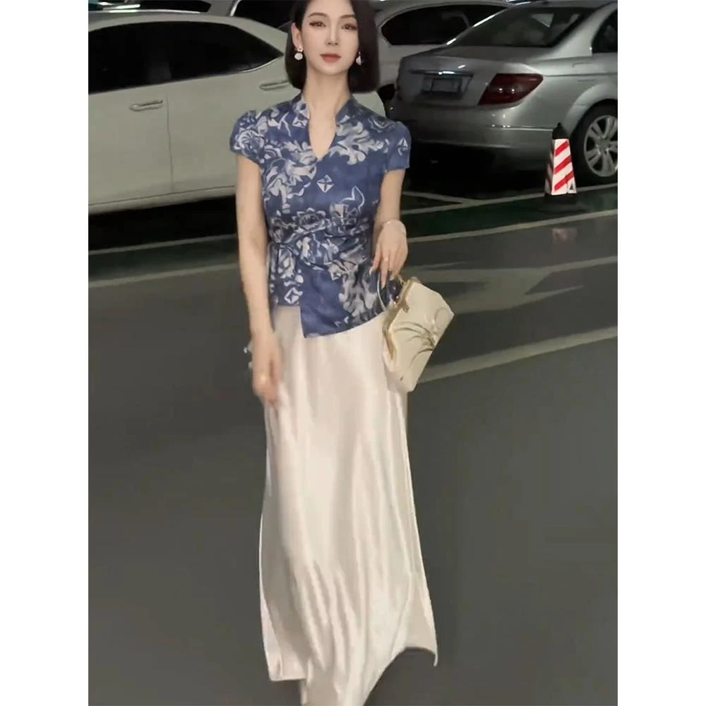 新中式女装国风上衣年轻款复古改良唐装高级感小衫女2025夏季新款