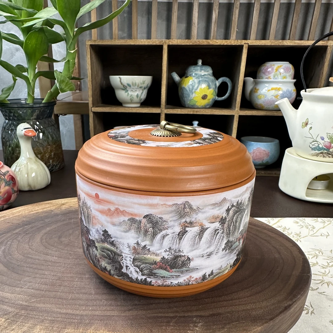 紫气东来紫砂茶叶罐538