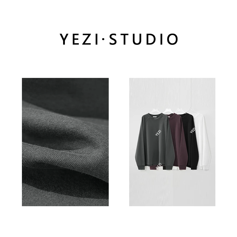 【万搭公式】休闲松弛感时尚圆领长袖日系开叉简约T恤25317023