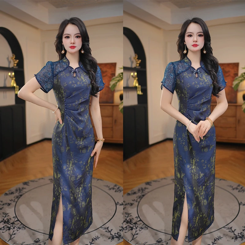 【巴黎之夜】2025年夏季新款旗袍连衣裙气质高贵轻奢高端不挑人