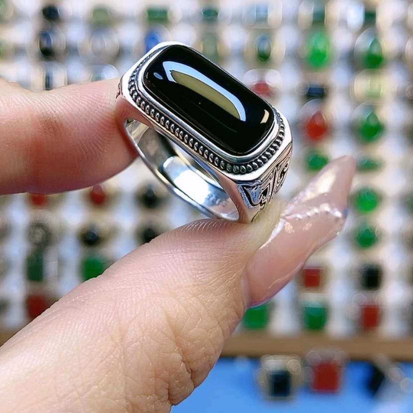 【闪购商品】玛瑙/玉髓戒指银S925镶嵌