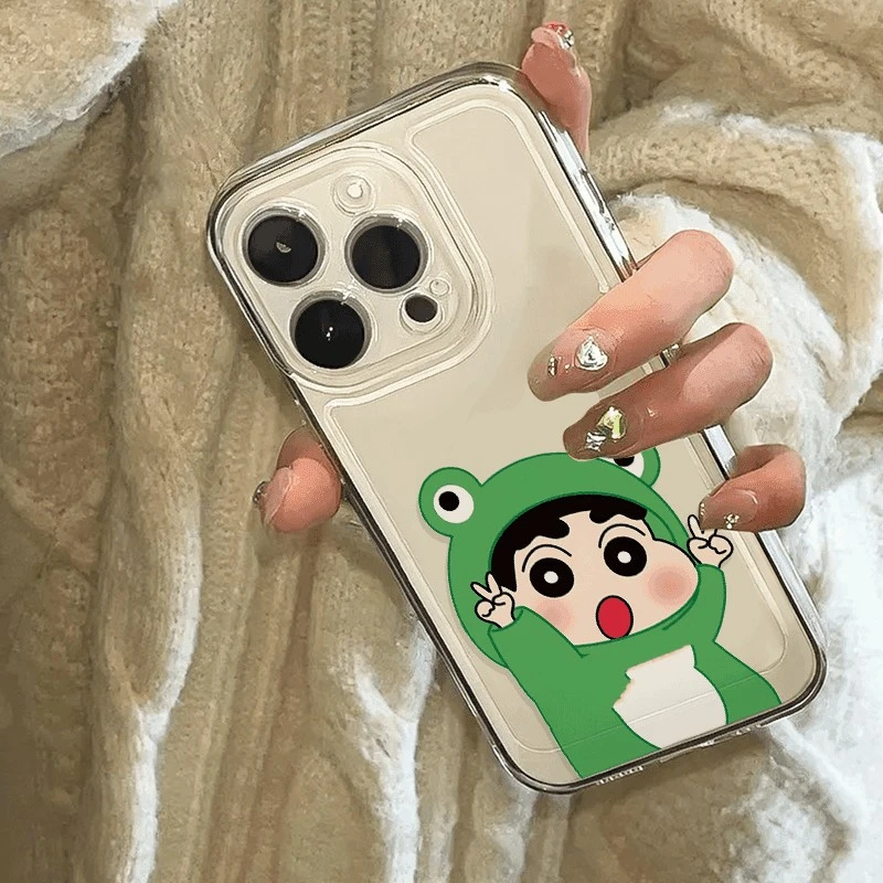 青蛙小新适用苹果16PROMAX手机壳iPhone15Plus新款14/13/12通用女