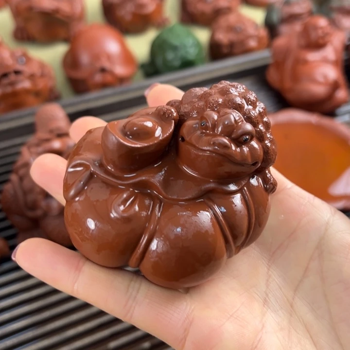 茶宠紫砂紫砂南瓜金蟾