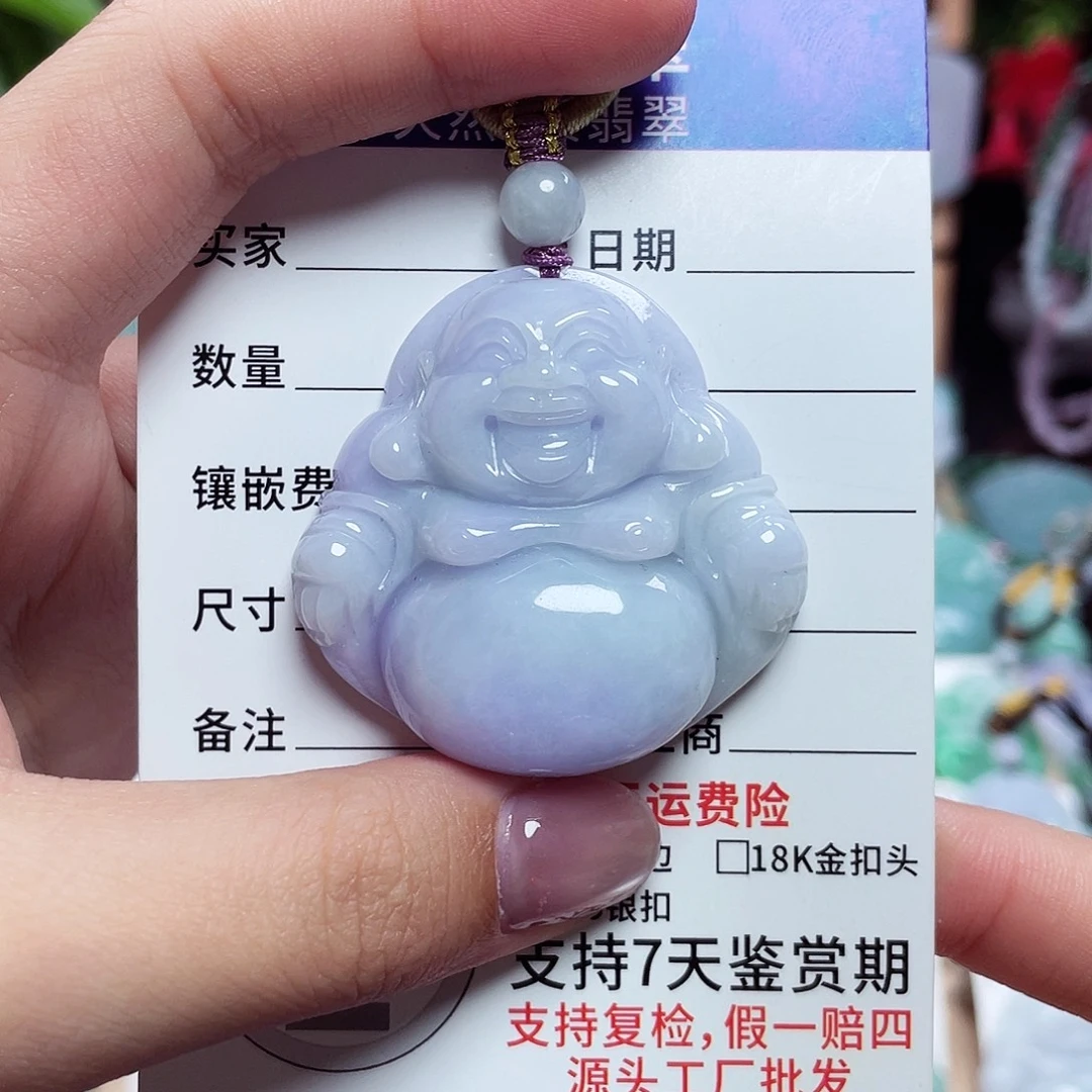 翡翠未镶嵌颈饰佛公27