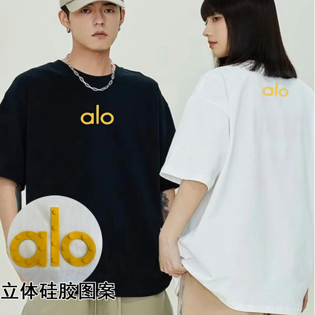 立体硅胶男女同款圆领夏季轻奢T恤时尚百搭半袖小标图案t恤男