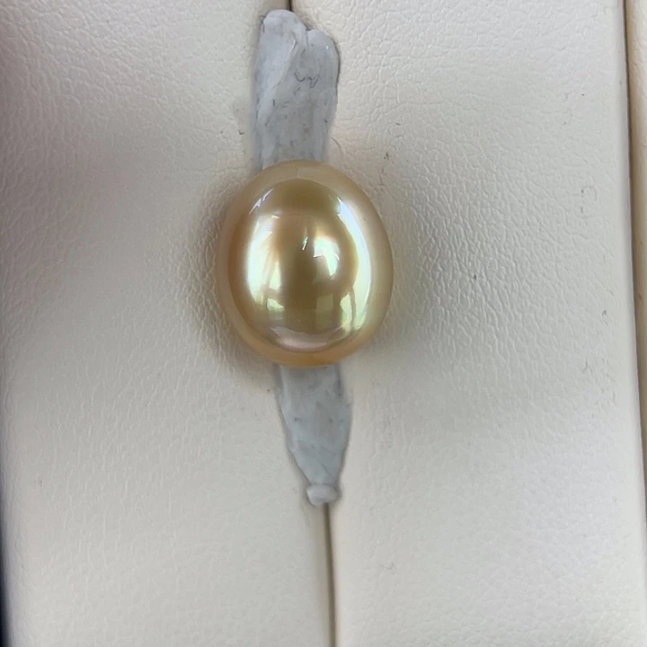 未镶嵌海水珍珠颈饰11-12mm 金珠 椭圆