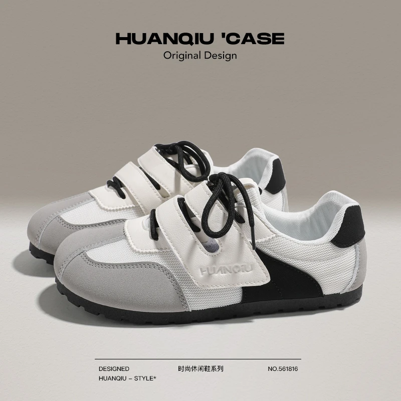 环球女鞋2025夏秋网面德训鞋新款复古时尚透气百搭休闲鞋运动鞋子
