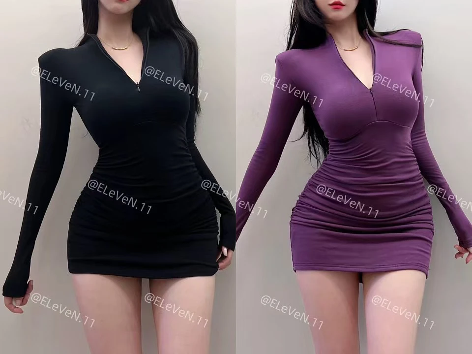 风情万种的裙子~纯欲性感包臀短裙连衣裙女6932