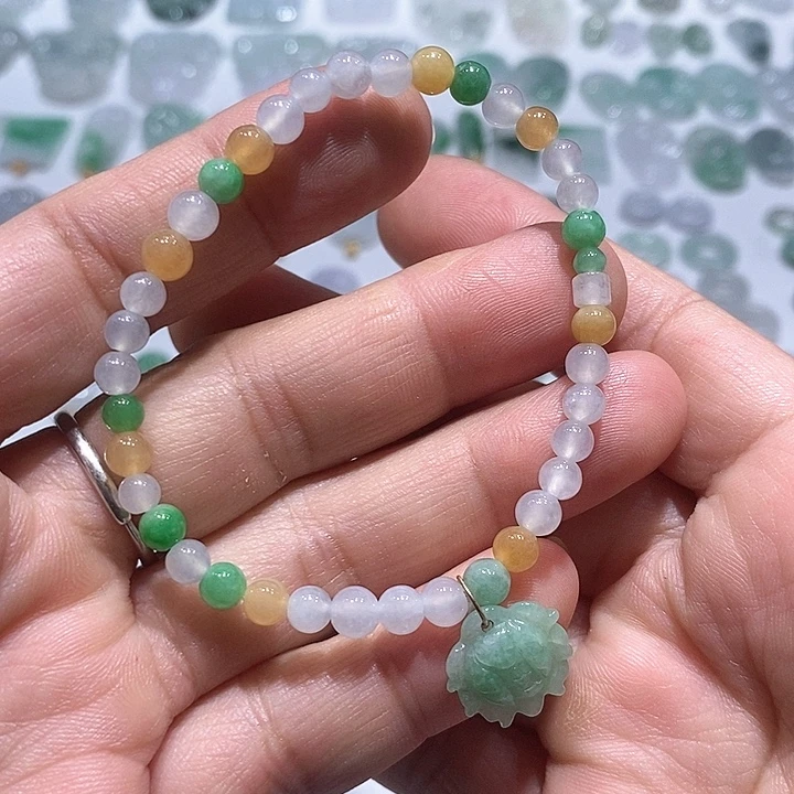 翡翠未镶嵌手链75号